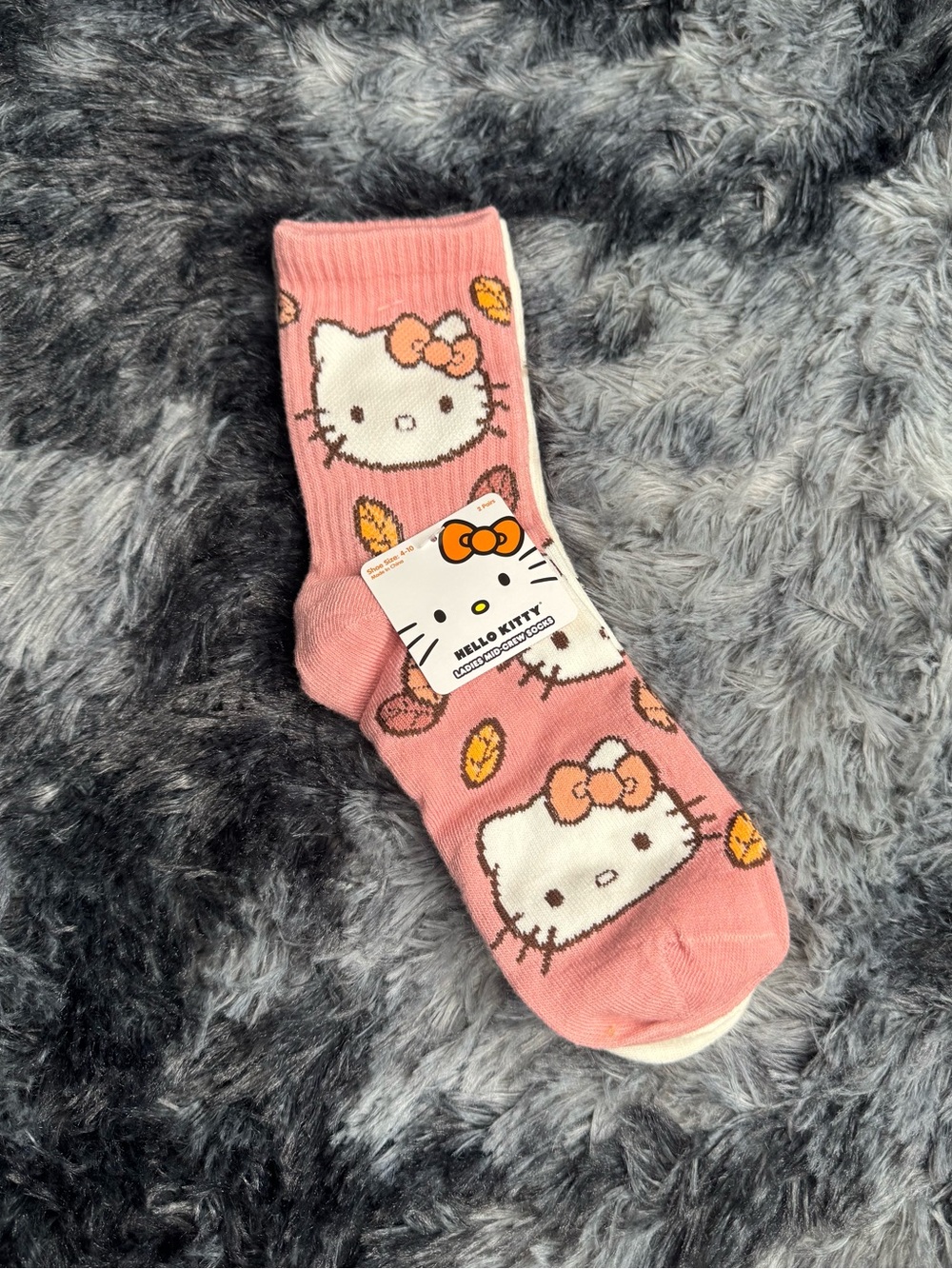 Hello Kitty Pink Character Crew Socks